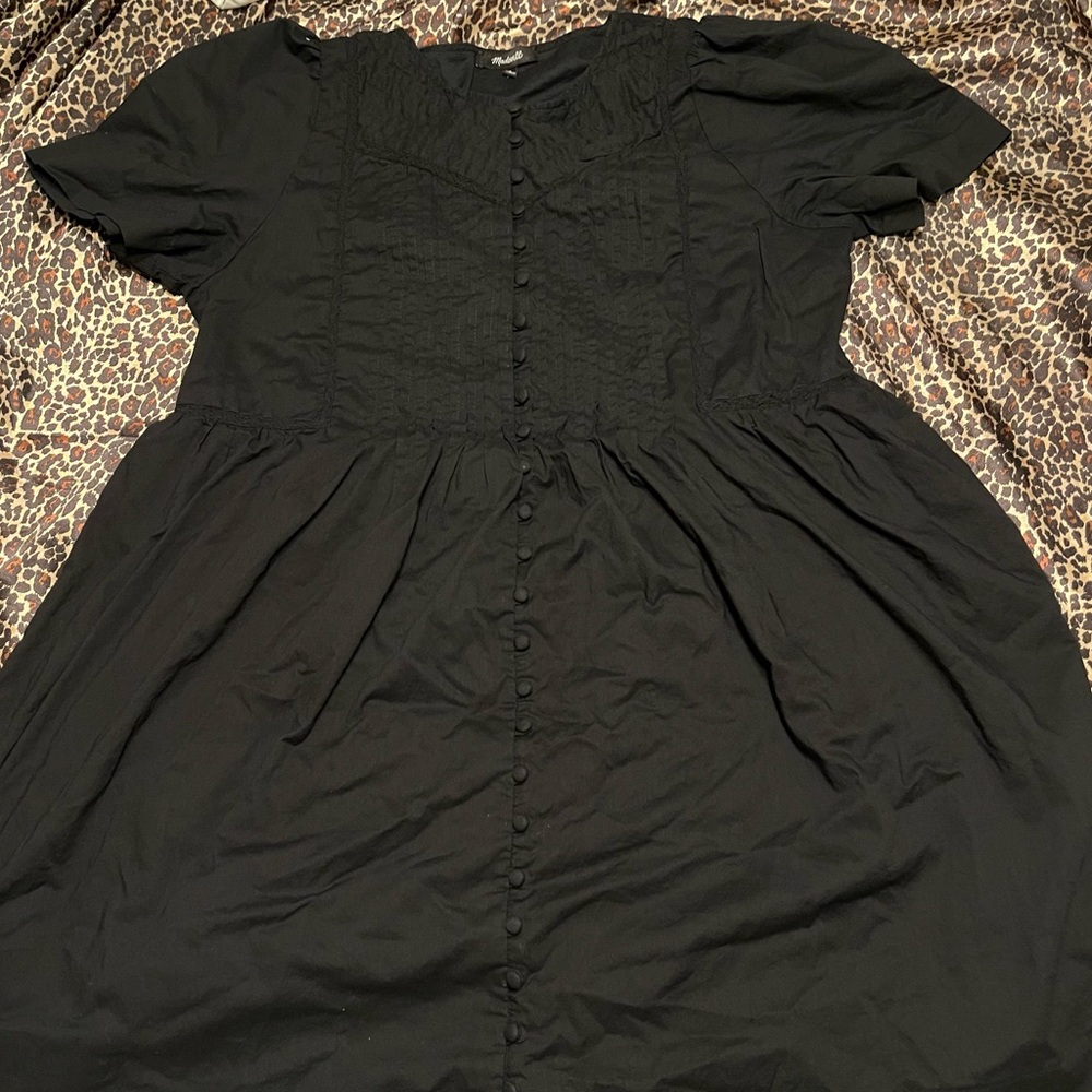 Madewell Babydoll Button Mini Dress
